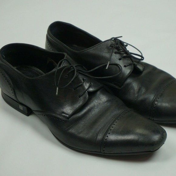 Louis Vuitton “Phat” Black Boroque Cap Toe shoes - Picture 1 of 8